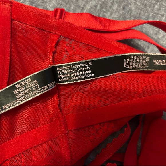 Victoria’s Secret Teddy. Bright Red in color. Size XL. - Picture 3 of 3